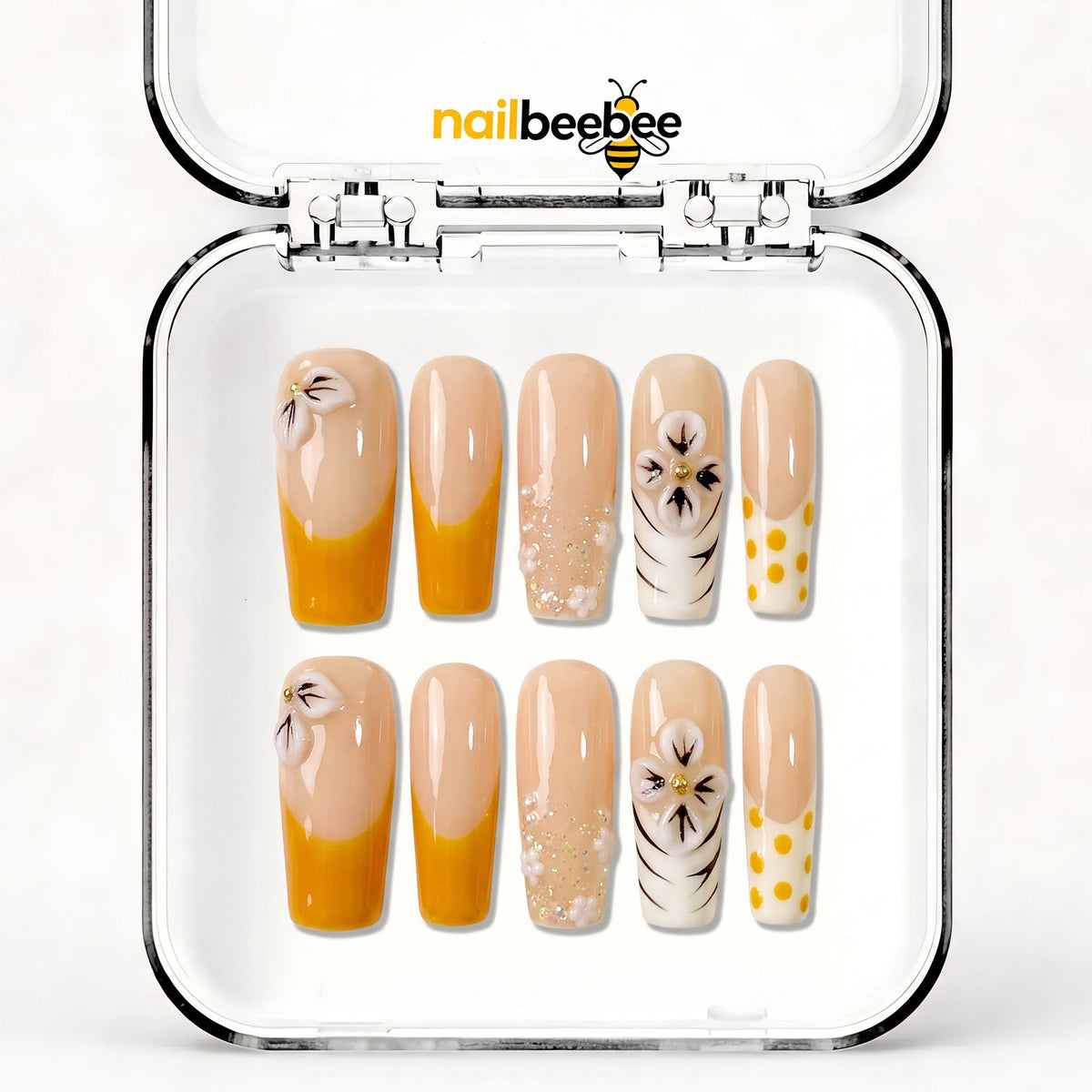 NB-Z214 Handmade Short Square Acrylic for Date Night,Travel