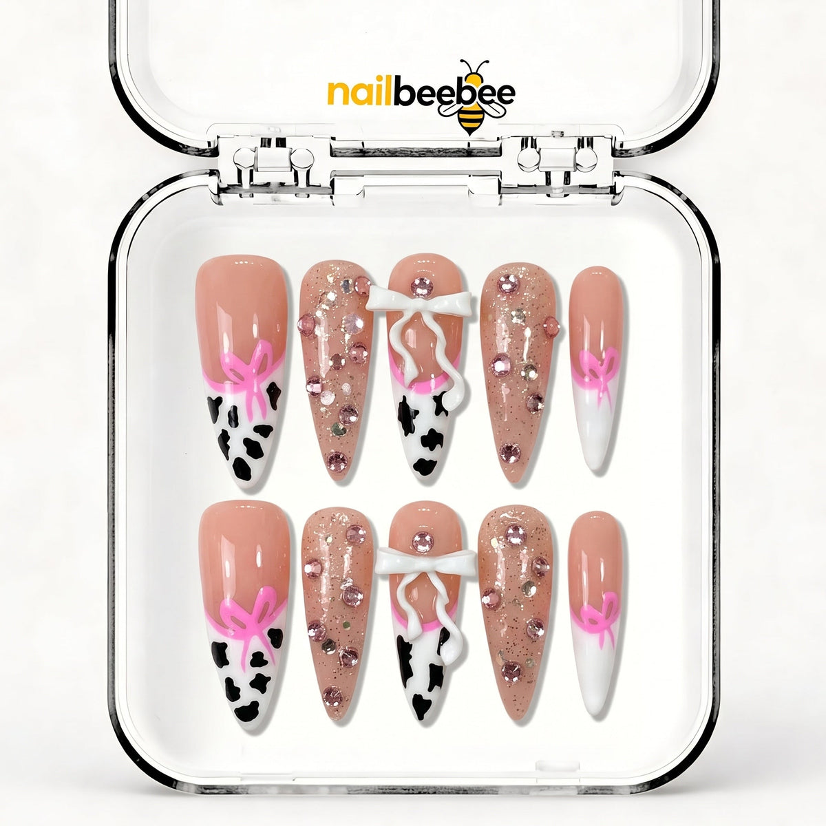 NB-S140 Handmade Medium Stiletto Acrylic for Date Night,Travel