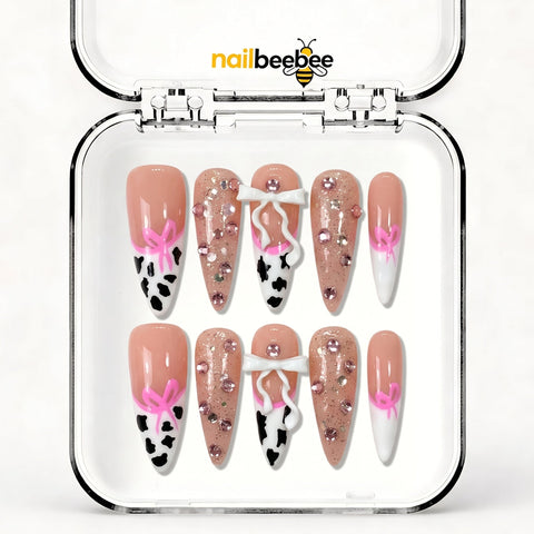 NB-S140 Handmade Medium Stiletto Acrylic for Date Night,Travel