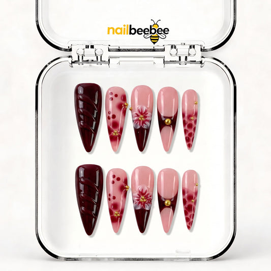 NB-S193 Handmade Medium Stiletto Acrylic for Date Night,Travel