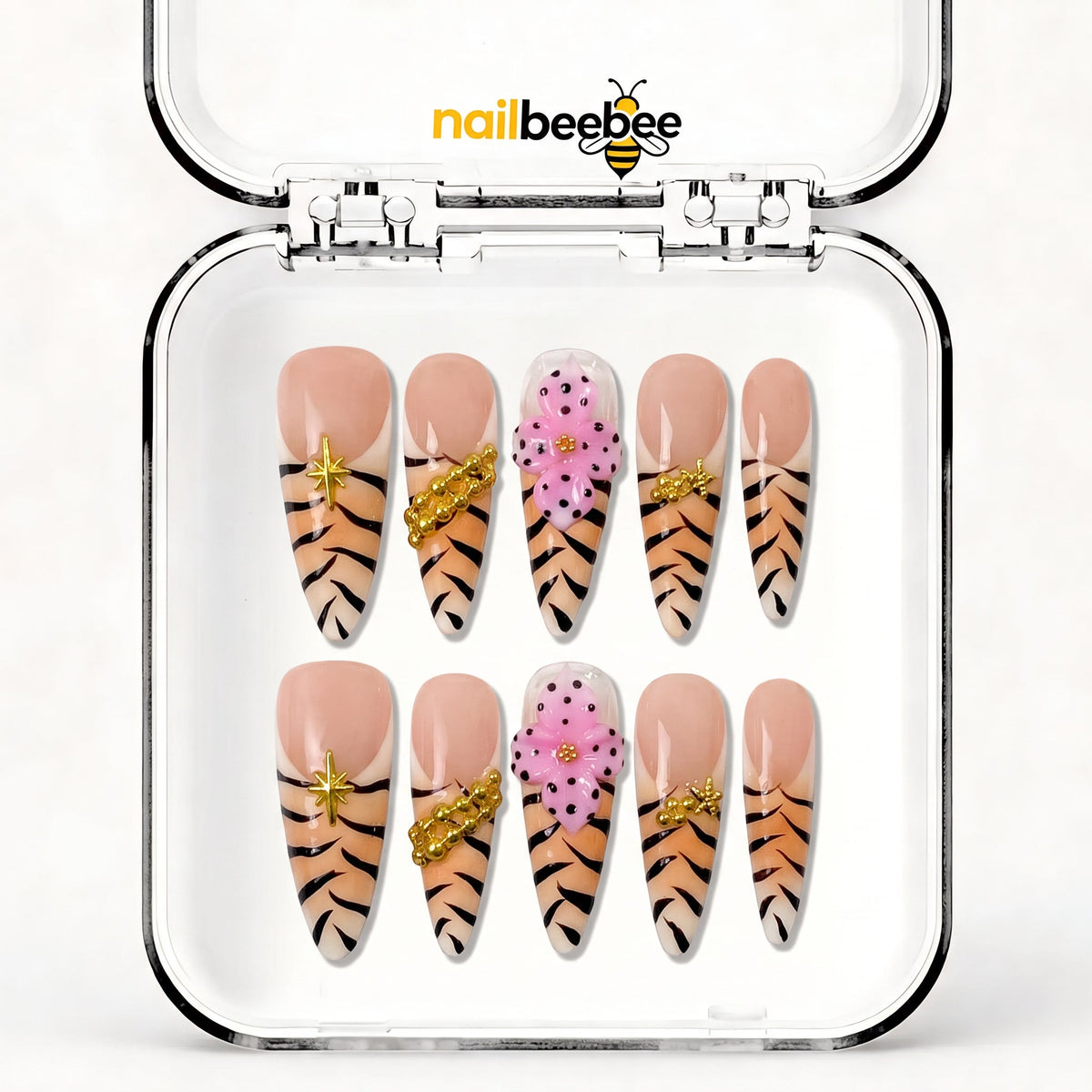 NB-S176 Handmade Medium Stiletto Acrylic for Date Night,Travel