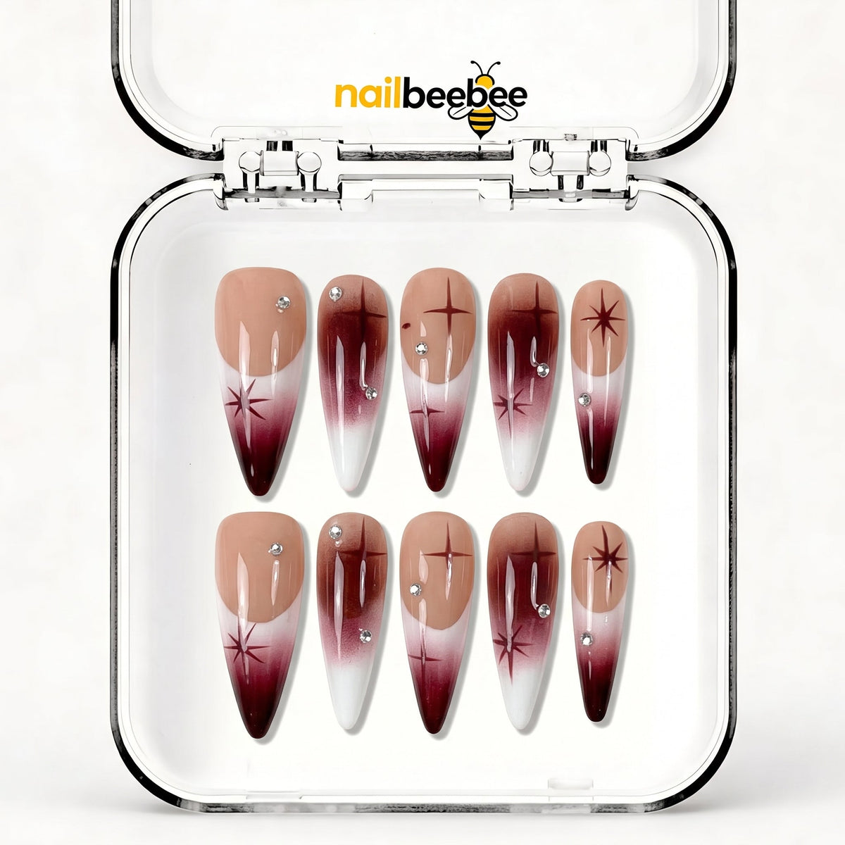 NB-S172 Handmade Medium Stiletto Acrylic for Date Night,Travel