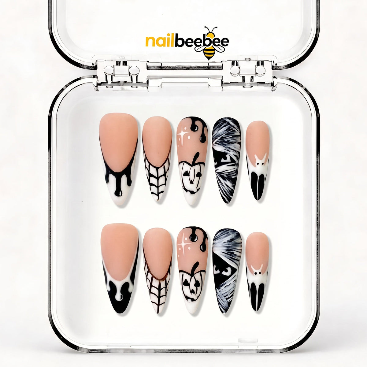 NB-S196 Handmade Medium Stiletto Acrylic for Date Night,Travel