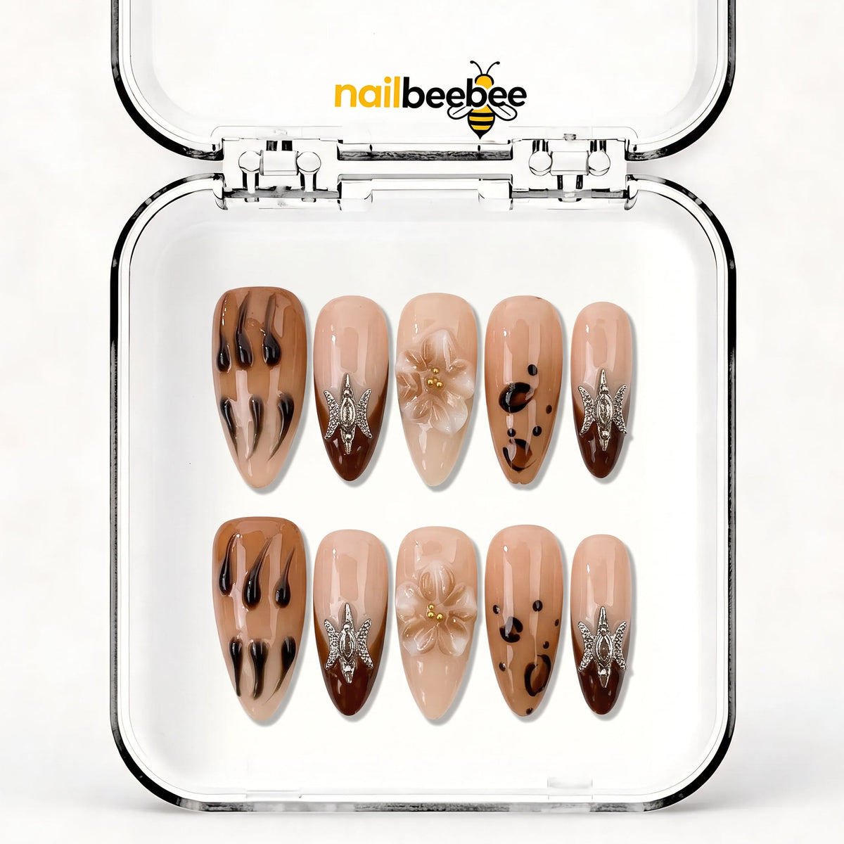 NB-X107 Handmade Short Almond Acrylic for Date Night,Travel